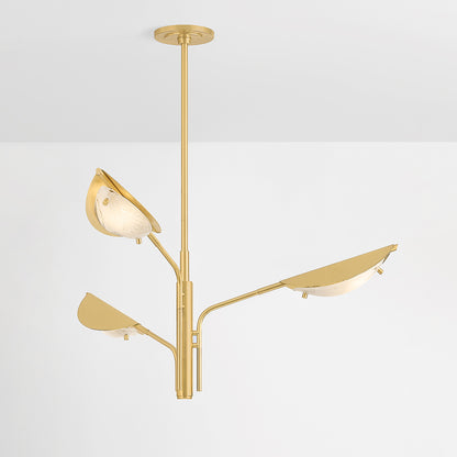 Hudson Valley Levin 3-Light Chandelier Aged Brass detail view 2