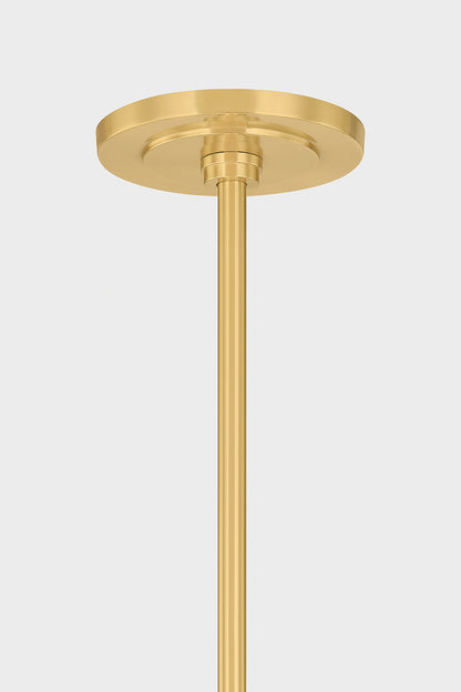 Hudson Valley Levin 3-Light Chandelier Aged Brass detail view 3