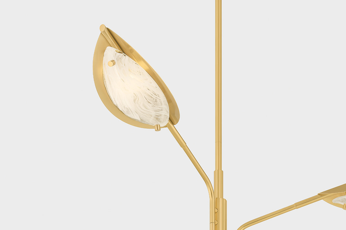 Hudson Valley Levin 3-Light Chandelier Aged Brass detail view 6