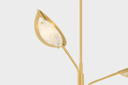 Hudson Valley Levin 3-Light Chandelier Aged Brass detail view 6
