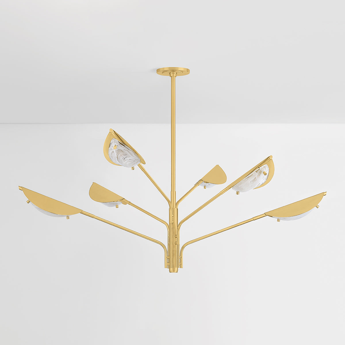 Hudson Valley Levin 6-Light Chandelier in Aged Brass, alternate view 1