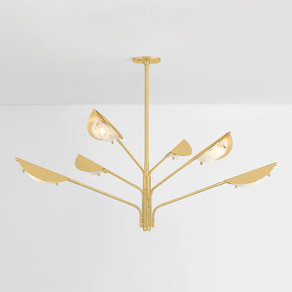 Hudson Valley Levin 6-Light Chandelier in Aged Brass, alternate view 2