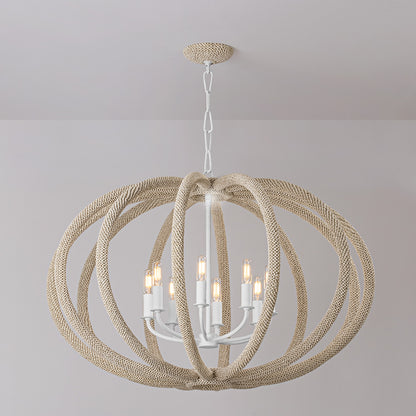 Hudson Valley Lewiston 6-Light Chandelier in White Plaster, alternate view 1