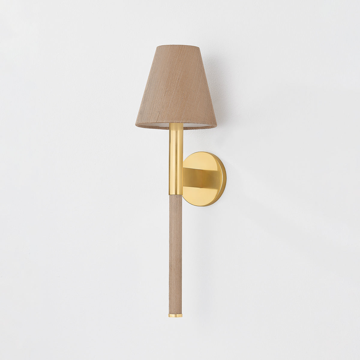 Hudson Valley Lindenwood Wall Sconce in Aged Brass, alternate view 1