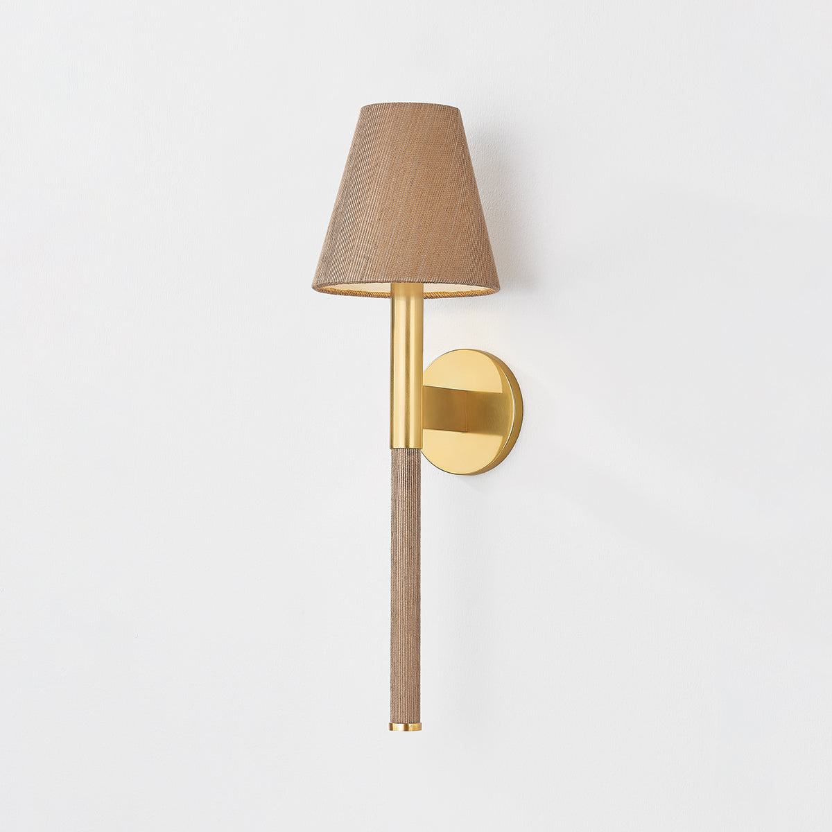 Hudson Valley Lindenwood Wall Sconce in Aged Brass, alternate view 2