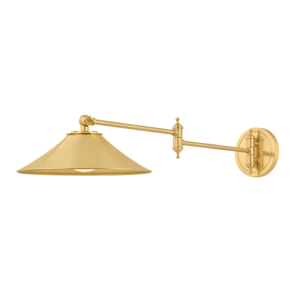 Hudson Valley Lithgow Wall Sconce Aged Brass