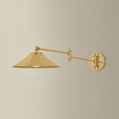 Hudson Valley Lithgow Wall Sconce Aged Brass detail view 1
