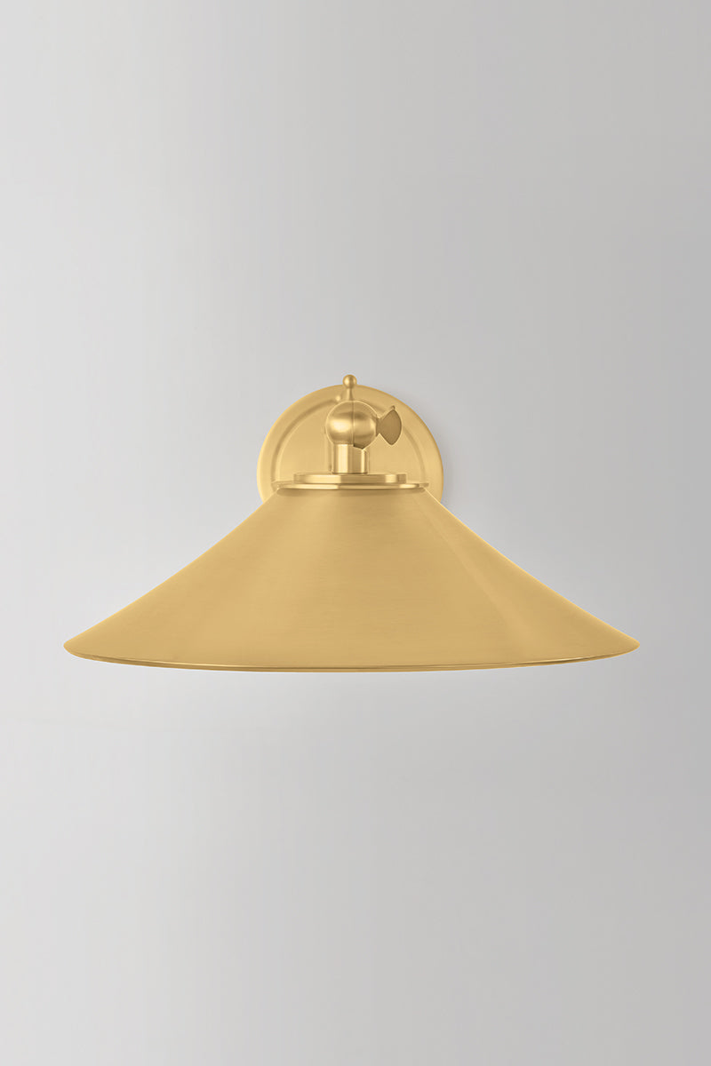 Hudson Valley Lithgow Wall Sconce Aged Brass detail view 3