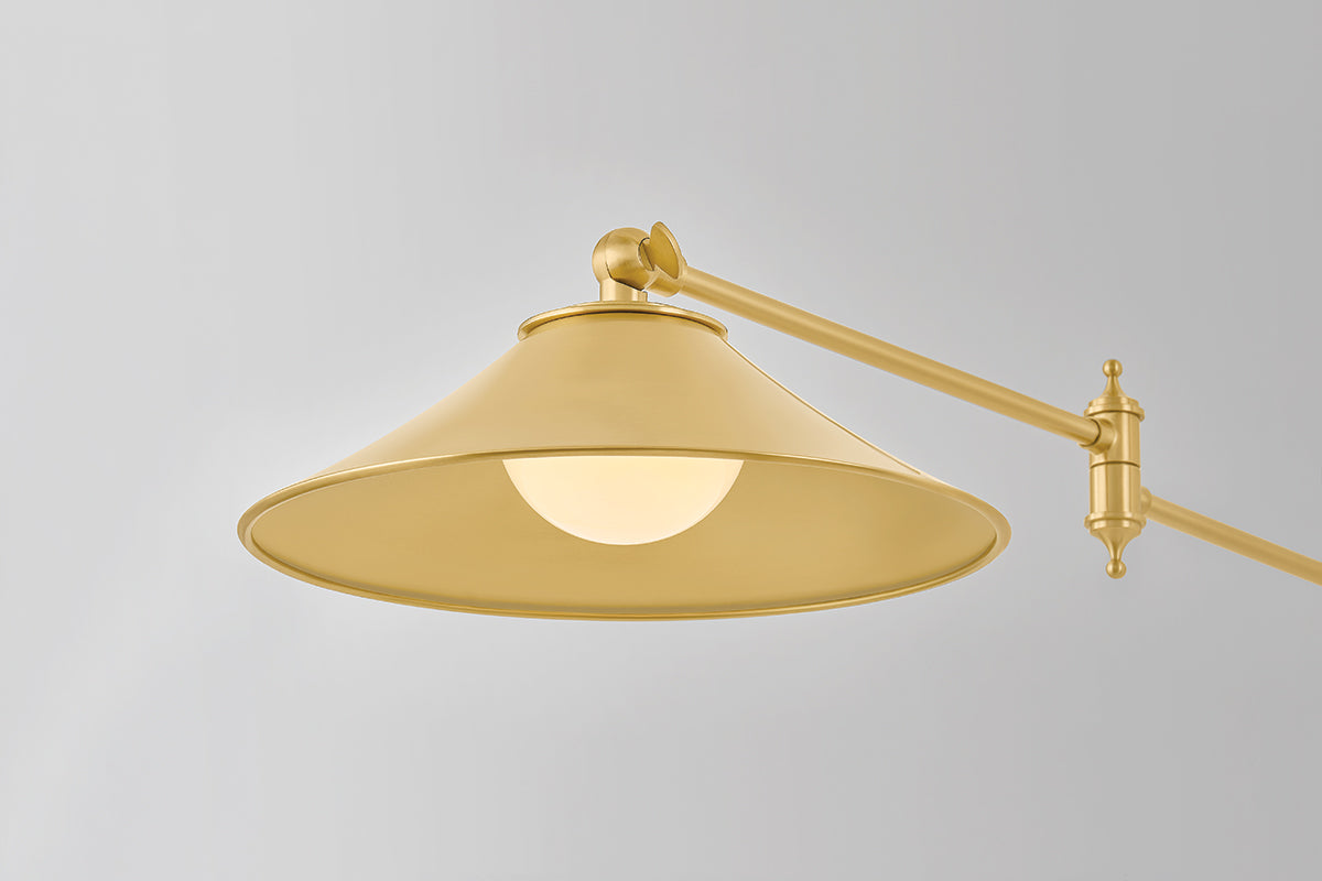 Hudson Valley Lithgow Wall Sconce Aged Brass detail view 4