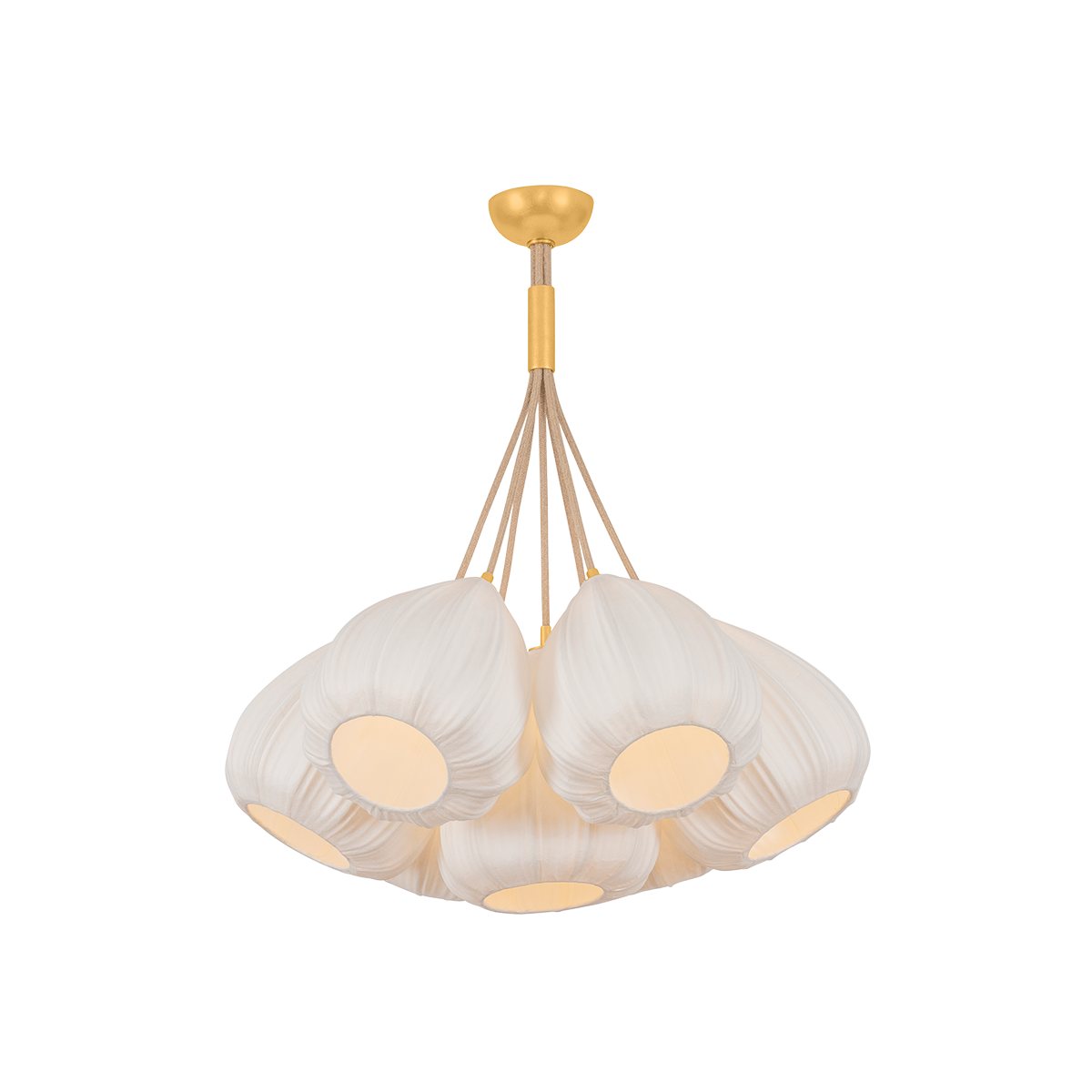 Hudson Valley Livonia 28" 7-Light Chandelier Vintage Gold Leaf