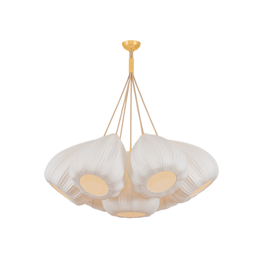 Hudson Valley Livonia 40" 7-Light Chandelier Vintage Gold Leaf