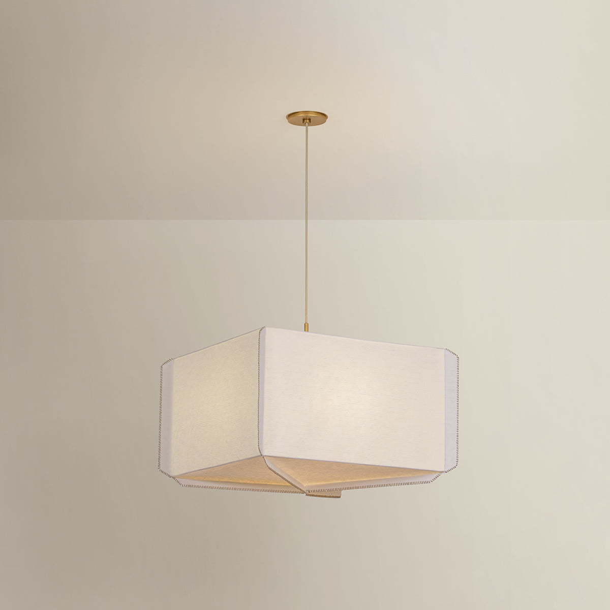 Hudson Valley Louise 3-Light Pendant in Patina Gold Leaf, alternate view 1
