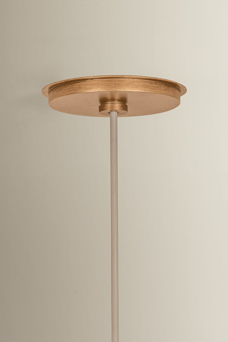 Hudson Valley Louise 3-Light Pendant in Patina Gold Leaf, room setting 2