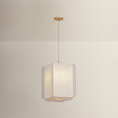 Hudson Valley Louise Pendant in Patina Gold Leaf, alternate view 1