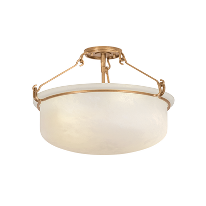 Hudson Valley Lowerre 3-Light Semi-Flush Mount Patina Gold Leaf