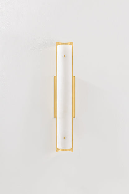 Hudson Valley Lucio 22.5" Tall Wall Sconce in Aged Brass, room setting 1