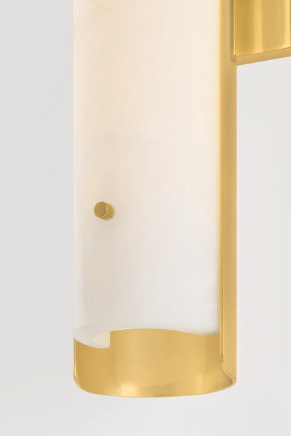 Hudson Valley Lucio 22.5" Tall Wall Sconce in Aged Brass, room setting 2