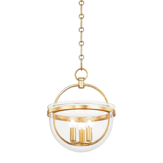 Hudson Valley Malloy 3-Light Lantern Vintage Gold Leaf