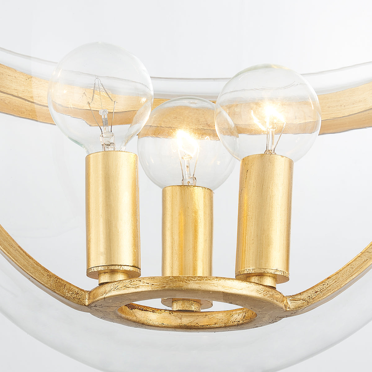 Hudson Valley Malloy 3-Light Lantern in Vintage Gold Leaf, alternate view 5