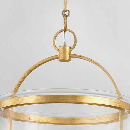 Hudson Valley Malloy 4-Light Lantern in Vintage Gold Leaf, alternate view 3
