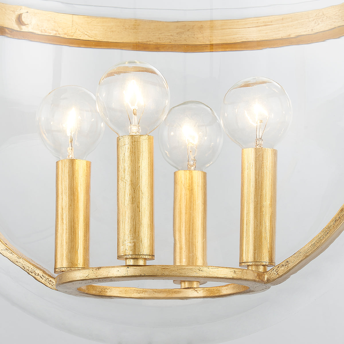Hudson Valley Malloy 4-Light Lantern in Vintage Gold Leaf, alternate view 4