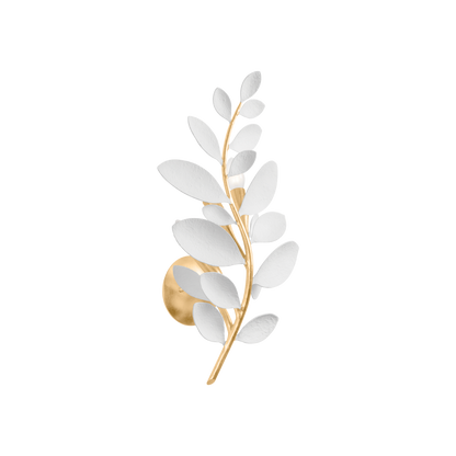 Hudson Valley Marabec 3-Light Wall Sconce Vintage Gold Leaf/White Plaster