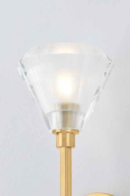 Hudson Valley Maspeth Wall Sconce Aged Brass detail view 4