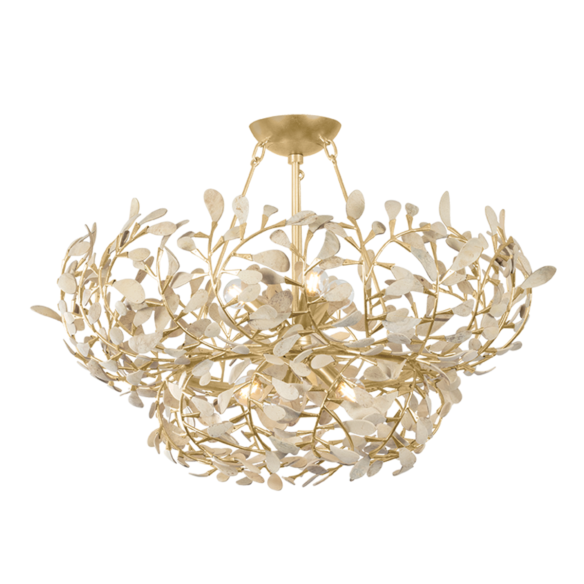 Hudson Valley Maybrook 6-Light Chandelier Vintage Gold Leaf