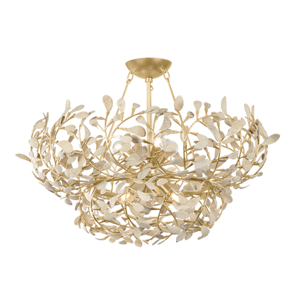 Hudson Valley Maybrook 6-Light Chandelier Vintage Gold Leaf