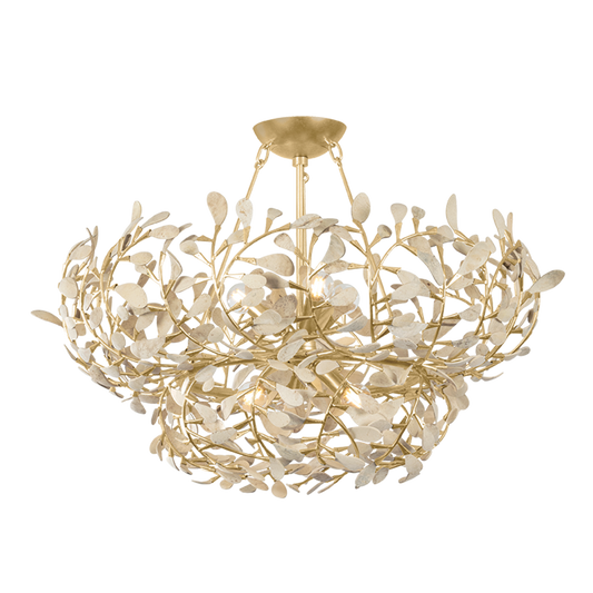 Hudson Valley Maybrook 6-Light Chandelier Vintage Gold Leaf