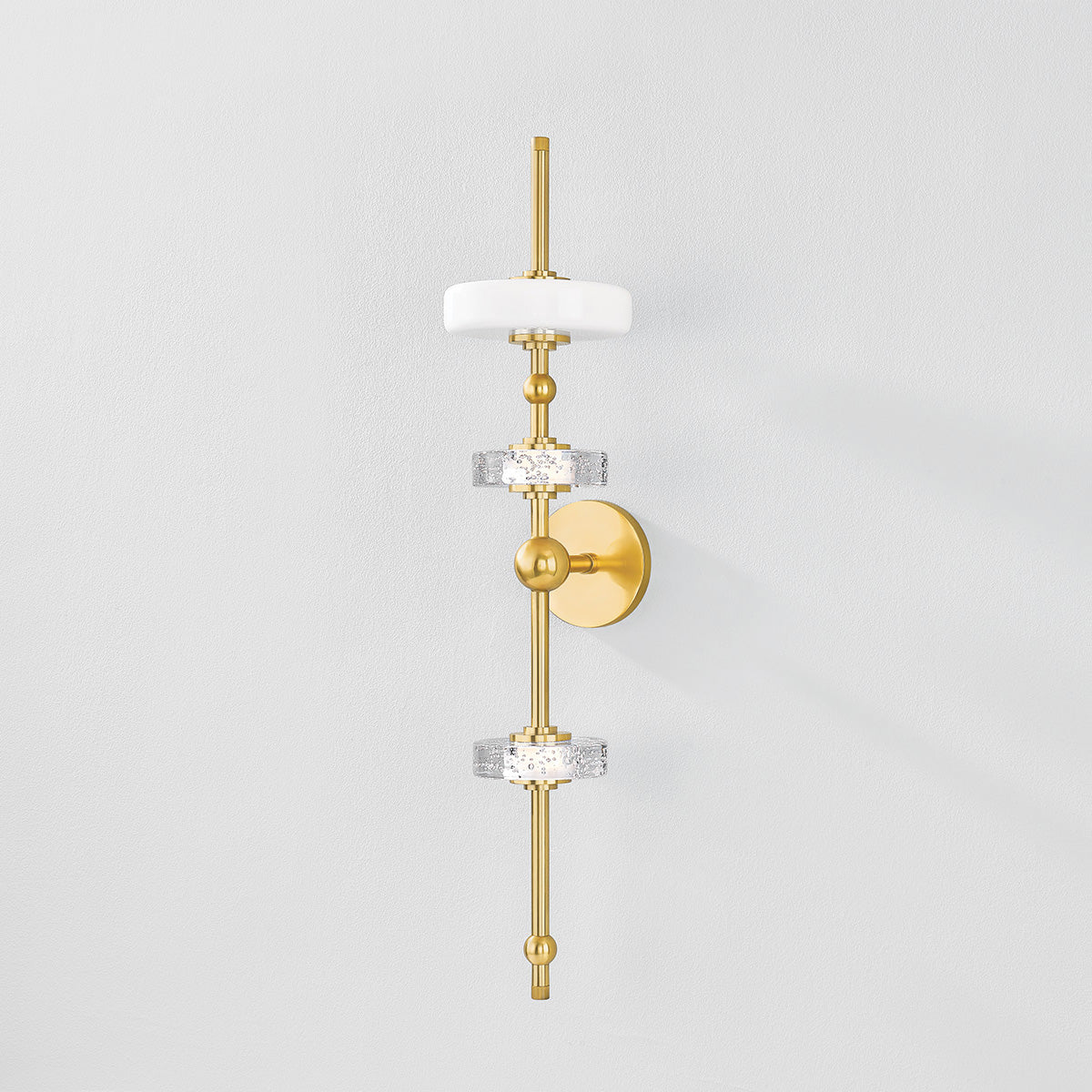 Hudson Valley Maynard 3-Light Wall Sconce in Aged Brass, alternate view 2