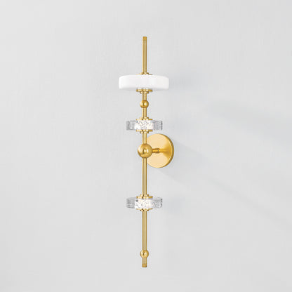 Hudson Valley Maynard 3-Light Wall Sconce in Aged Brass, alternate view 2