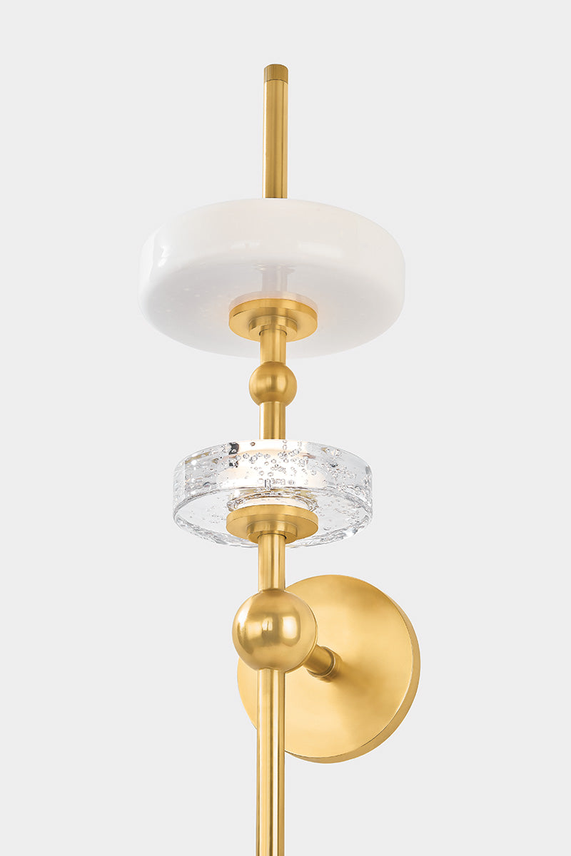 Hudson Valley Maynard 3-Light Wall Sconce in Aged Brass, room setting 2