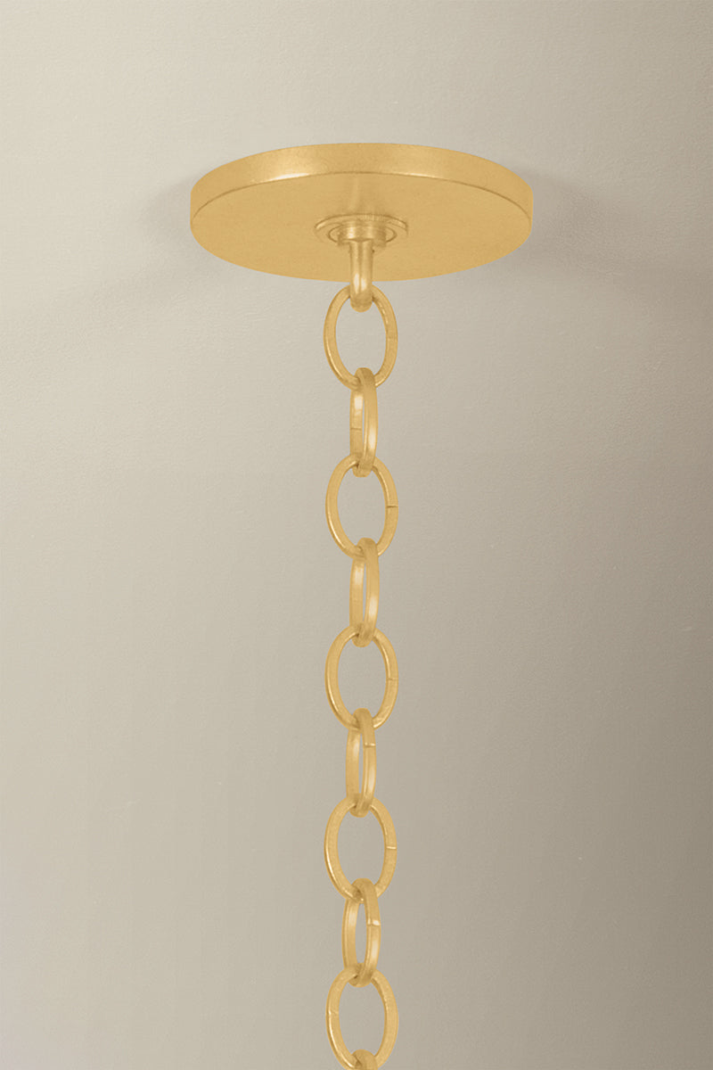 Hudson Valley Maywood 8-Light Chandelier in Vintage Gold Leaf, room setting 2