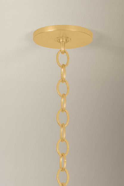 Hudson Valley Maywood 8-Light Chandelier in Vintage Gold Leaf, room setting 2