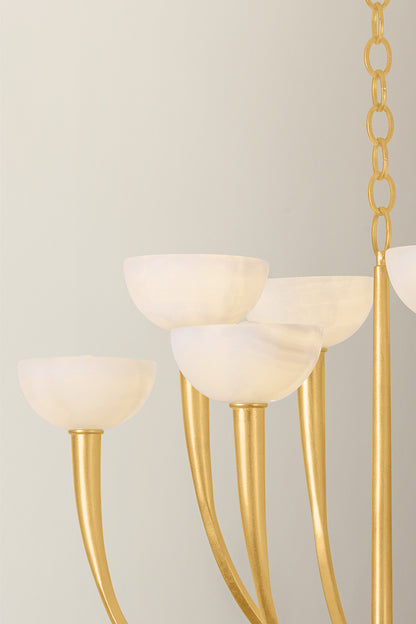 Hudson Valley Maywood 8-Light Chandelier in Vintage Gold Leaf, room setting 3