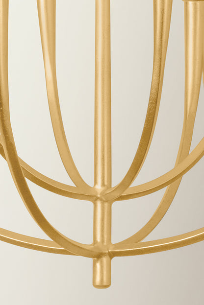 Hudson Valley Maywood 8-Light Chandelier in Vintage Gold Leaf, room setting 4