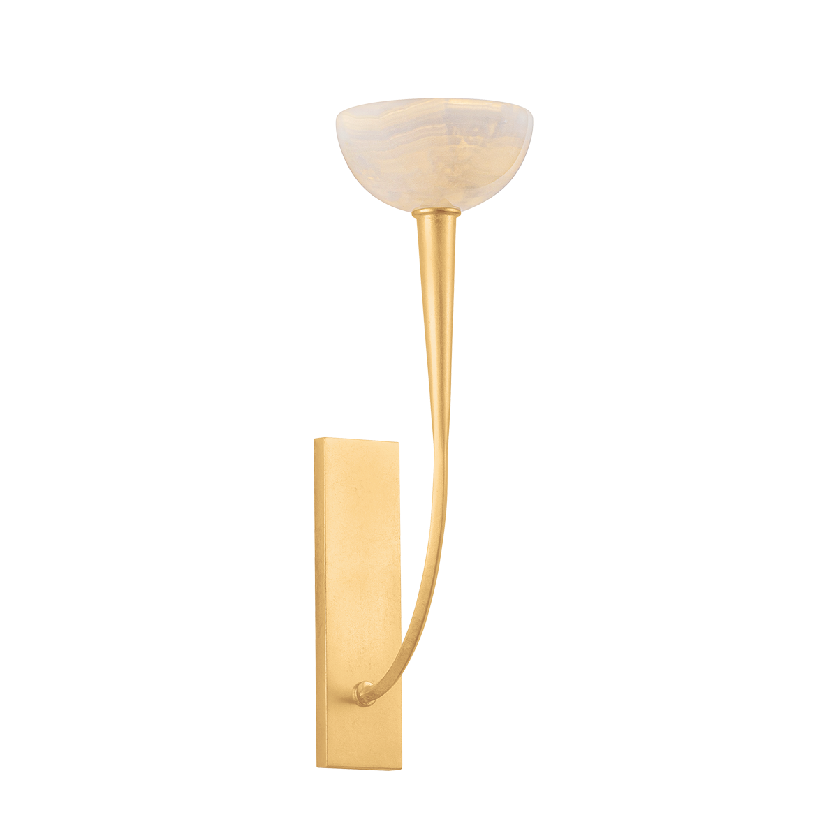 Hudson Valley Maywood Wall Sconce Vintage Gold Leaf