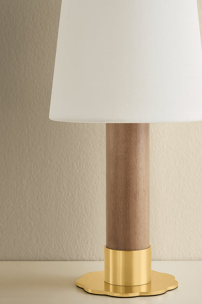 Hudson Valley Meadowbrook Table Lamp in Aged Brass, room setting 1