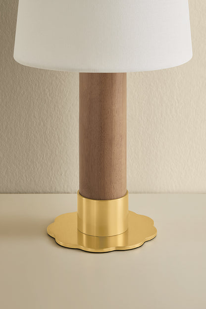 Hudson Valley Meadowbrook Table Lamp in Aged Brass, room setting 2