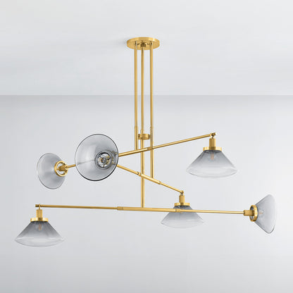 Hudson Valley Mendon 6-Light Chandelier in Aged Brass, alternate view 1