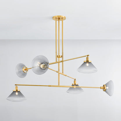 Hudson Valley Mendon 6-Light Chandelier in Aged Brass, alternate view 2