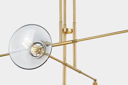 Hudson Valley Mendon 6-Light Chandelier in Aged Brass, room setting 3