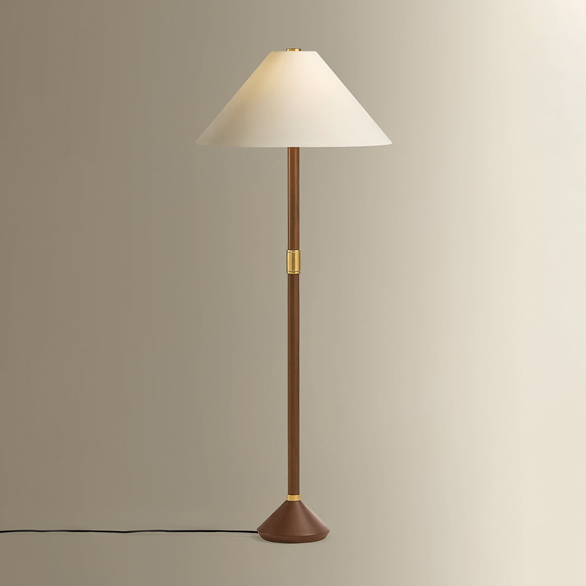 Hudson Valley Merrimack Floor Lamp in Aged Brass, alternate view 2