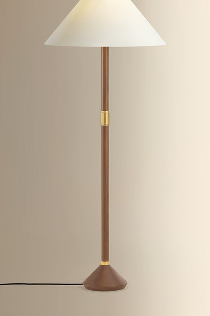 Hudson Valley Merrimack Floor Lamp in Aged Brass, room setting 3