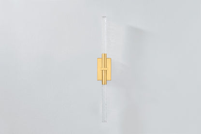 Hudson Valley Millerton 2-Light Wall Sconce in Aged Brass, room setting 1