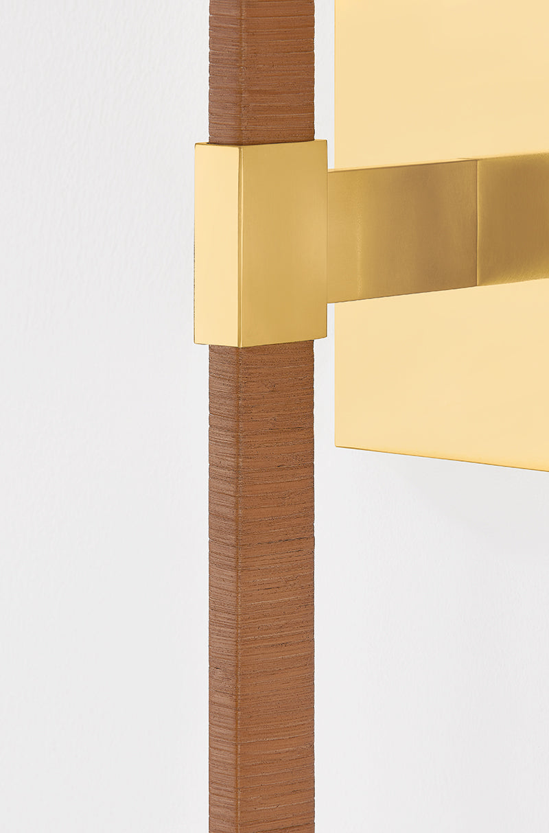 Hudson Valley Minnetonka Wall Sconce in Aged Brass, room setting 2