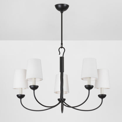 Hudson Valley Montpelier 5-Light Chandelier in Aged Iron, alternate view 1