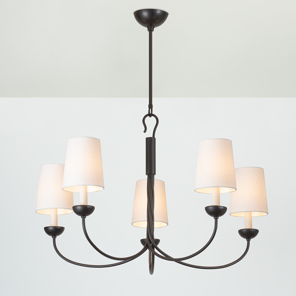 Hudson Valley Montpelier 5-Light Chandelier in Aged Iron, alternate view 2