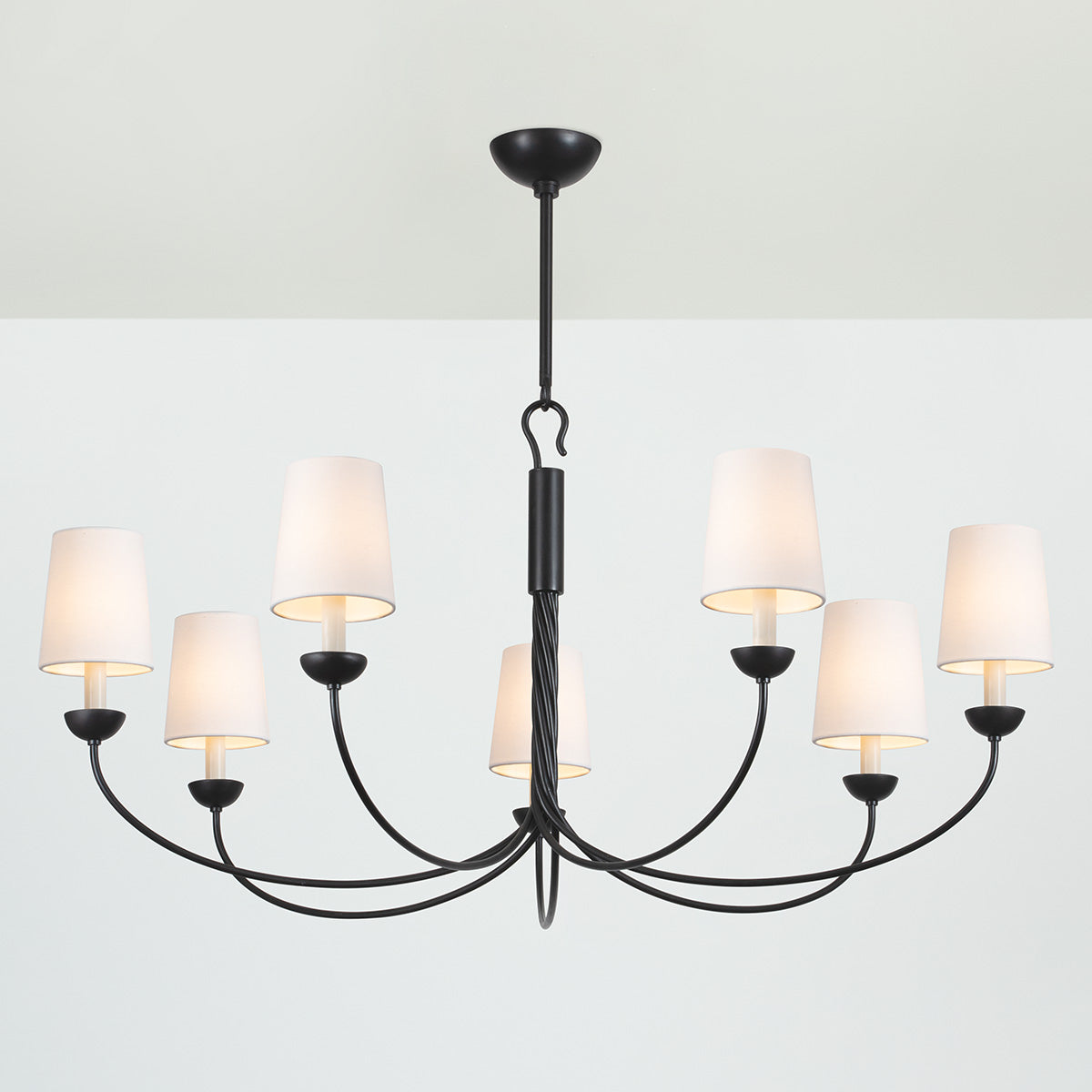 Hudson Valley Montpelier 7-Light Chandelier in Aged Iron, alternate view 2